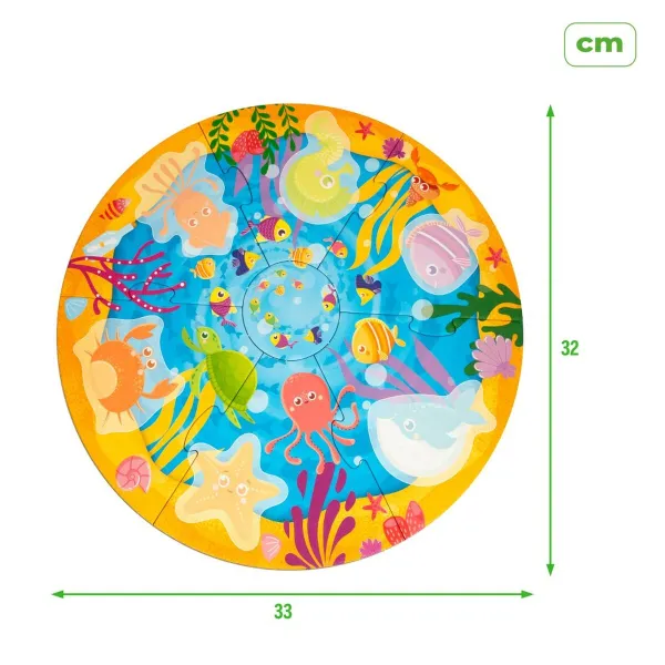 Puzle Bērniem Lisciani Giochi 33 x 1 x 32 cm Jūras 6 Daudzums 13 Daudzums (6 gb.)