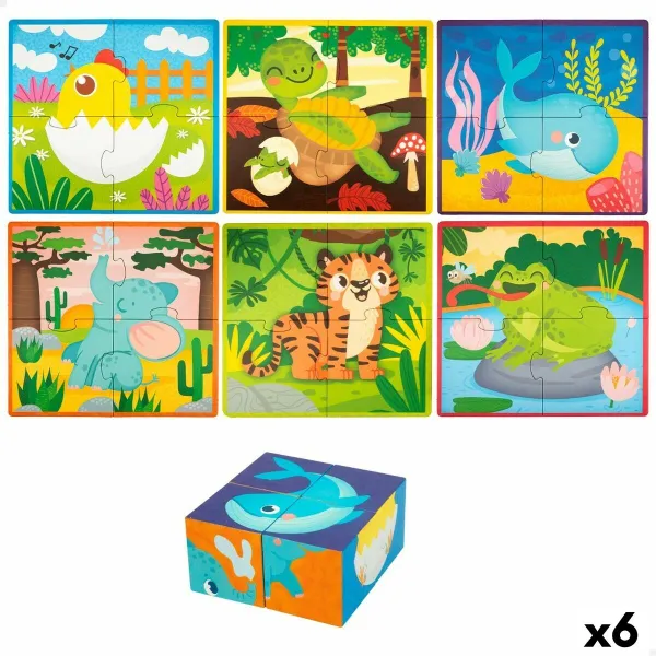 3D-palapeli Lisciani Giochi 22 x 23 x 1 cm eläimet 4 Kappaletta (6 osaa)