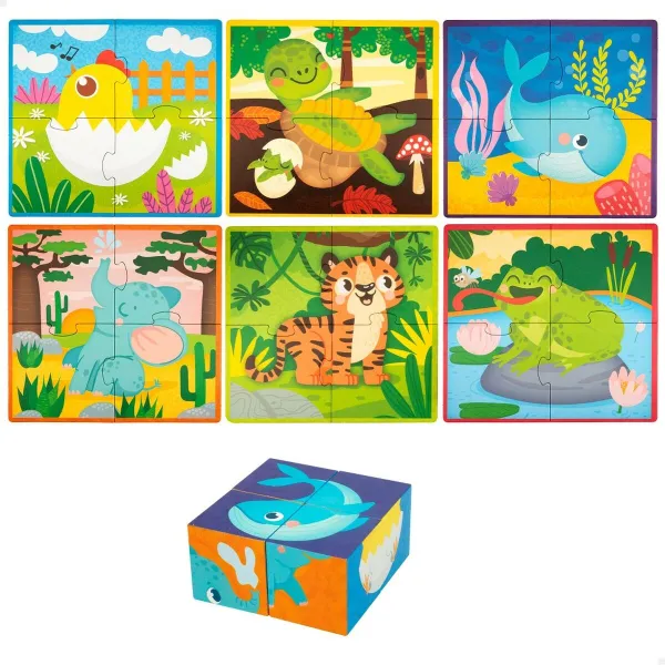 3D-palapeli Lisciani Giochi 22 x 23 x 1 cm eläimet 4 Kappaletta (6 osaa)