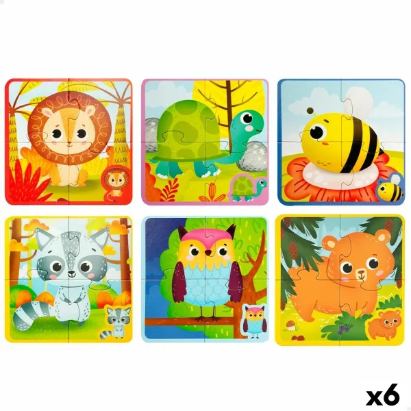 Lasten palapeli Lisciani Giochi 16 x 0,1 x 16 cm Ohjauslevy 24 Kappaletta 4 Kappaletta (6 osaa)
