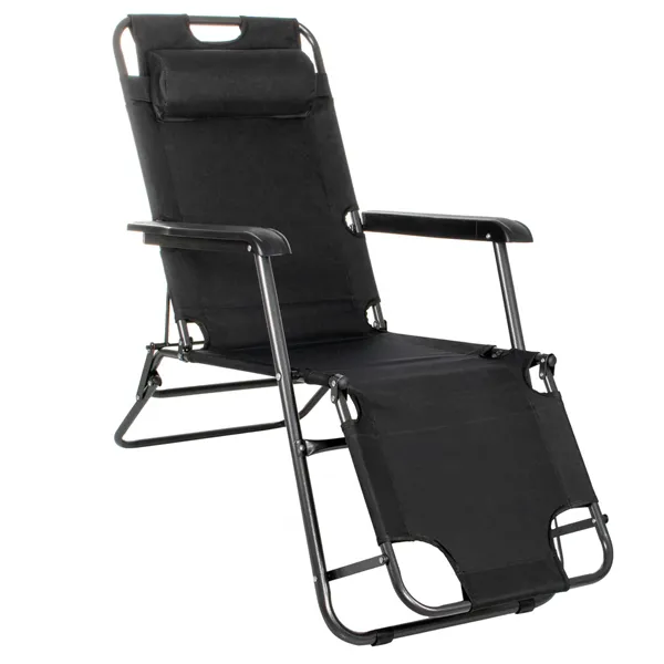 Adjustable garden chair Springos GC0060 black