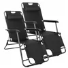 Adjustable garden chair Springos GC0060 black