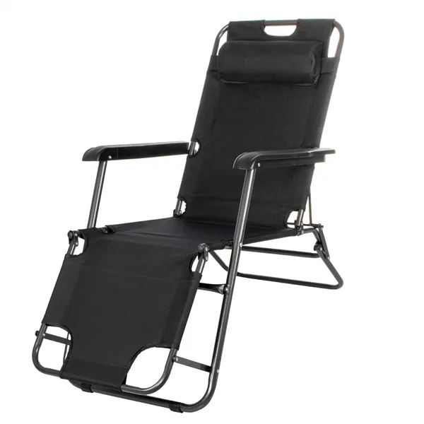 Adjustable garden chair Springos GC0060 black