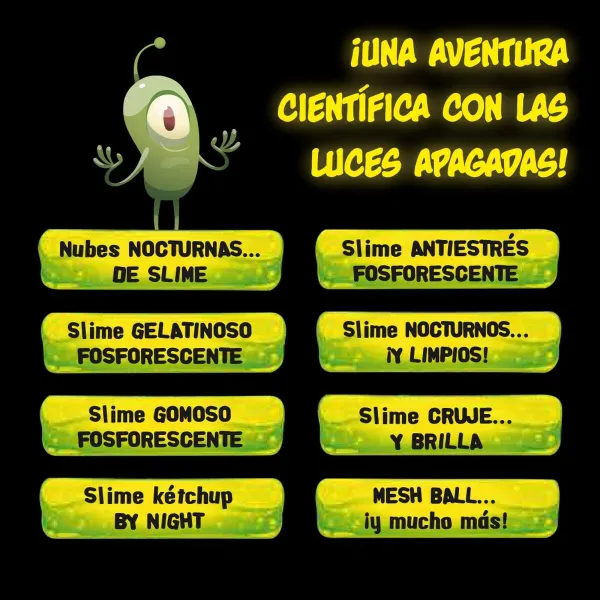 Научная игра Lisciani Giochi Night Slime ES (6 штук)