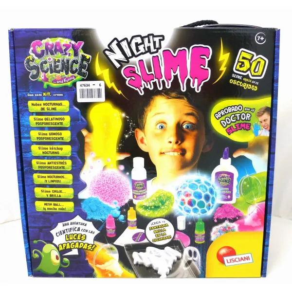 Mokslinis žaidimas Lisciani Giochi Night Slime ES (6 vnt.)