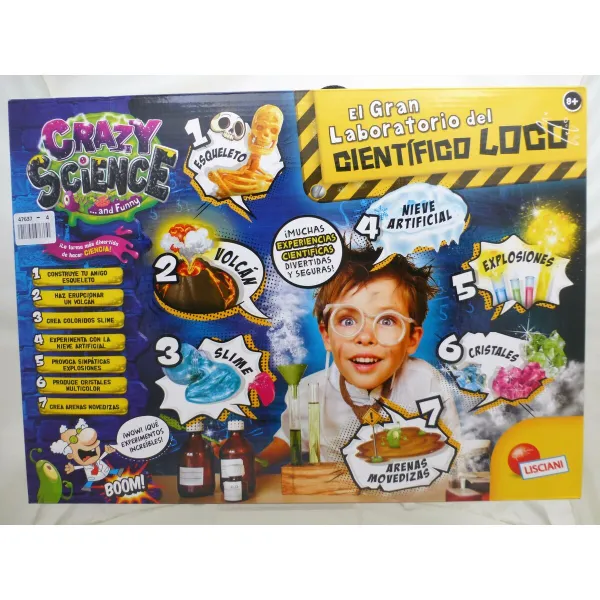 Научная игра Lisciani Giochi El gran laboratorio del científico loco ES (4 штук)