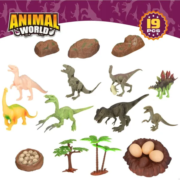 Playset Colorbaby 19 Kappaletta 6 osaa 17 x 9 x 6 cm Dinosaurukset