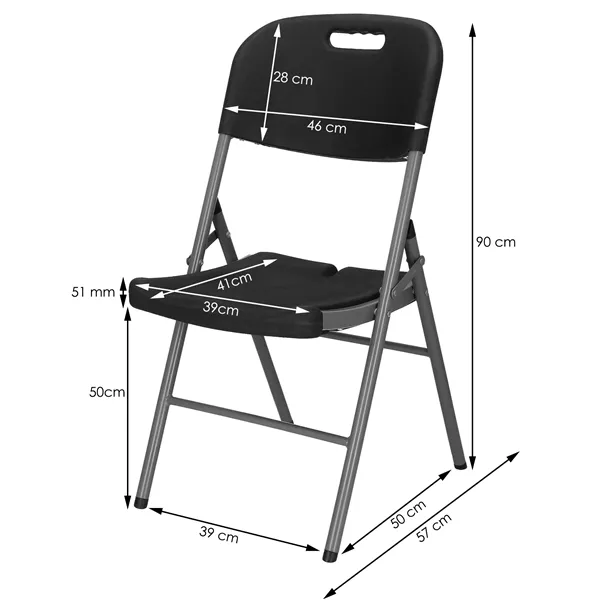 Folding chair Springos GF0053 black