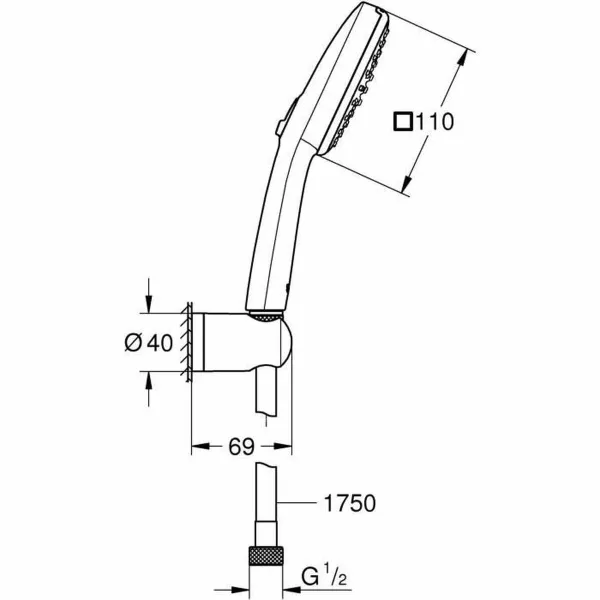 Shower Rose Grohe Plastic