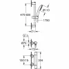 Dušo stovas Grohe Precision Start Chrome Metalinis