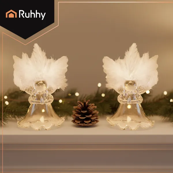 Transparent baubles - angels 6 pcs. Ruhhy 22497