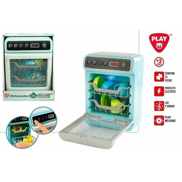 Žaislinė indaplovė PlayGo Indų plovimo mašina Elektrinė 24 x 18 x 12 cm 16 Dalys