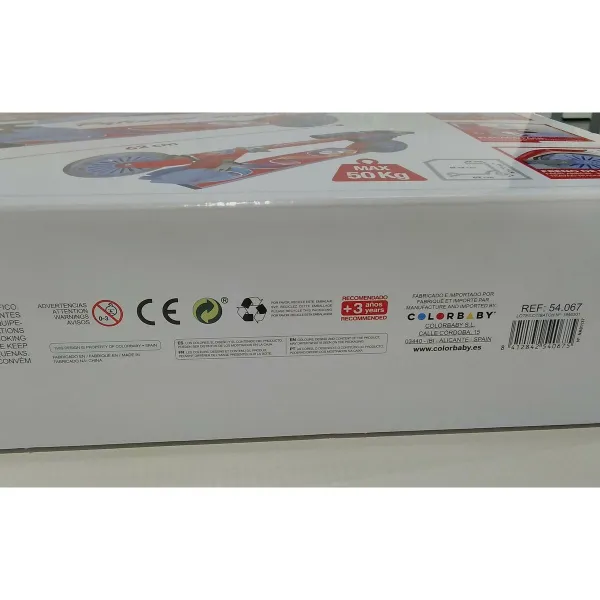 Скутер-скейт Colorbaby Красный Алюминий Короткая ручка (77 cm)