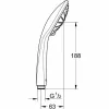 Dušiotsik Grohe 27319000 3 Asendit