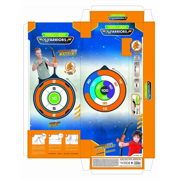 Jousipyssy setti ja maalitaulu Colorbaby (6 osaa)