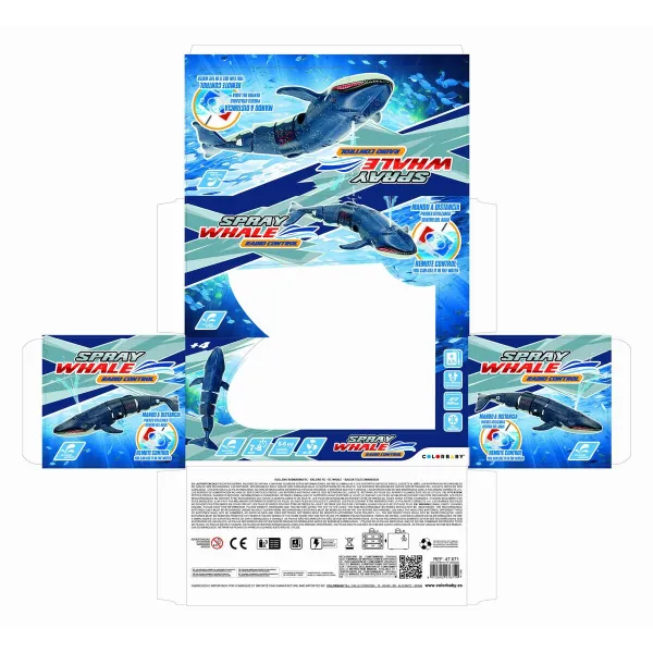 Komplekts Colorbaby Racing Boat Radio vadība Valis