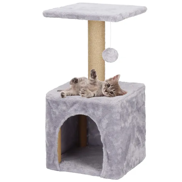 Cat tree with house Springos PA1032 62 cm