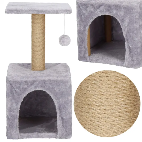 Cat tree with house Springos PA1032 62 cm