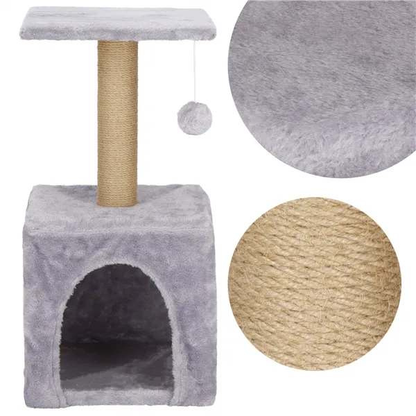 Cat tree with house Springos PA1032 62 cm