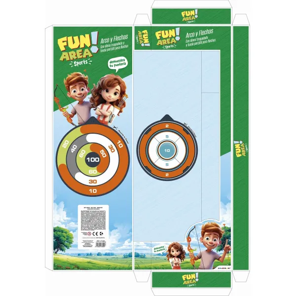 Šaudymo iš lanko rinkinys su taikiniu Colorbaby 3,5 x 67 x 15 cm (6 vnt.)