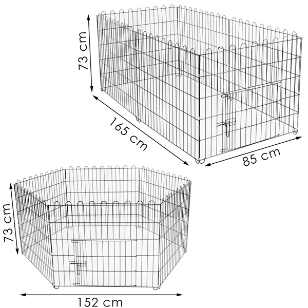 Pet cage Springos PA1015 165x85 cm