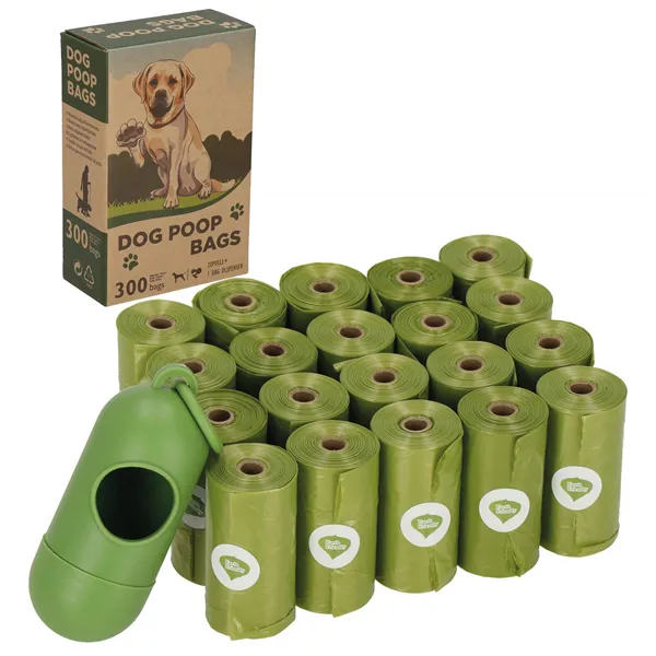 Dog excrement bags Springos PA1070 300 pcs container with clip, 20 rolls