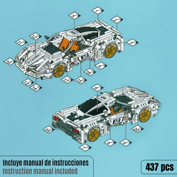 Statybos rinkinys Automobilis 437 Dalys