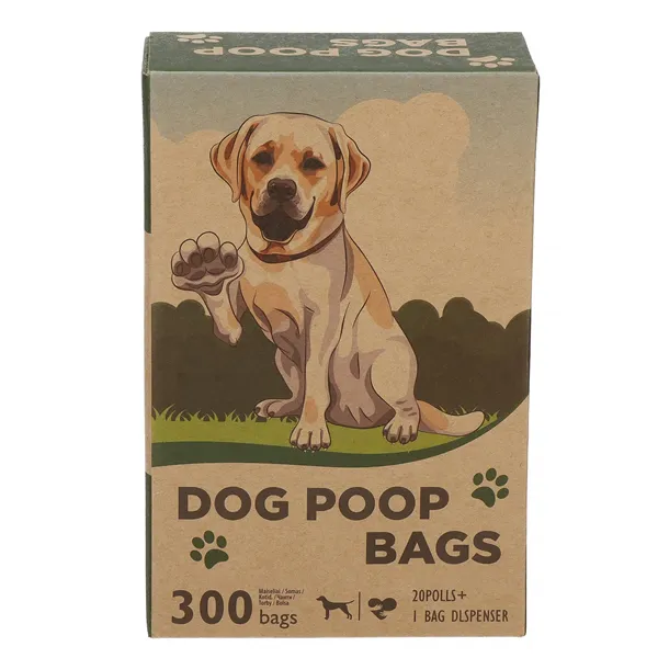 Dog excrement bags Springos PA1070 300 pcs container with clip, 20 rolls