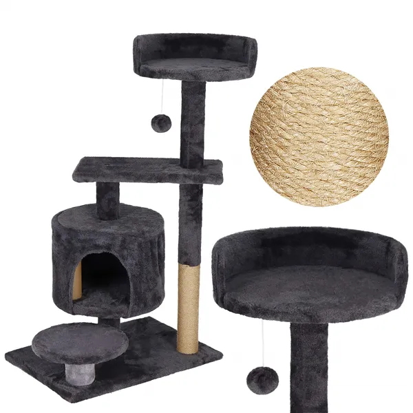 Cat tree with house Springos PA1036 87 cm