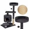 Cat tree with house Springos PA1036 87 cm