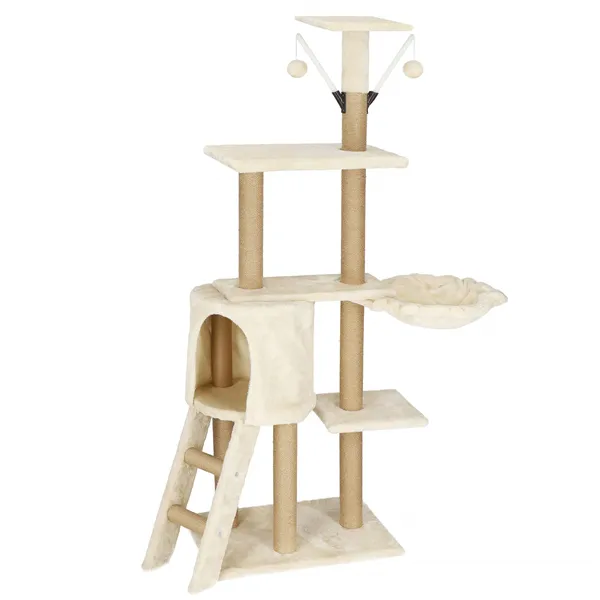 Cat tree with house Springos PA1041 136 cm