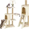 Cat tree with house Springos PA1041 136 cm