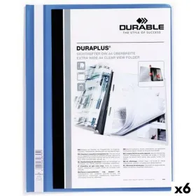 Folder Durable DURAPLUS Blue Transparent A4 25 Pieces (6 Units)
