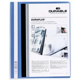 Folder Durable DURAPLUS Blue Transparent A4 25 Pieces (6 Units)