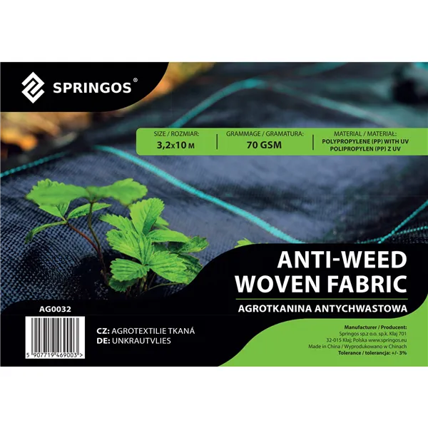 Agrotextile against weeds Springos AG0032 70g/m2 3,2x10 m