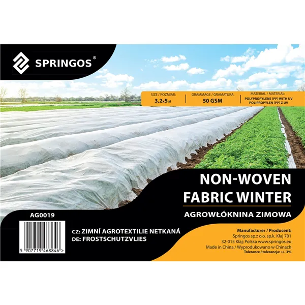 Winter agrotextile Springos AG0019 50g/m2 5x3.2m white