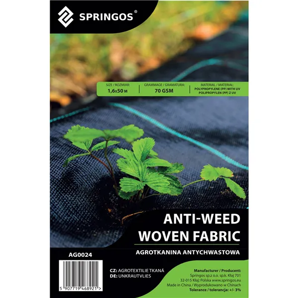 Agrotextile against weeds Springos AG0024 70g/m2 1,6x50 m