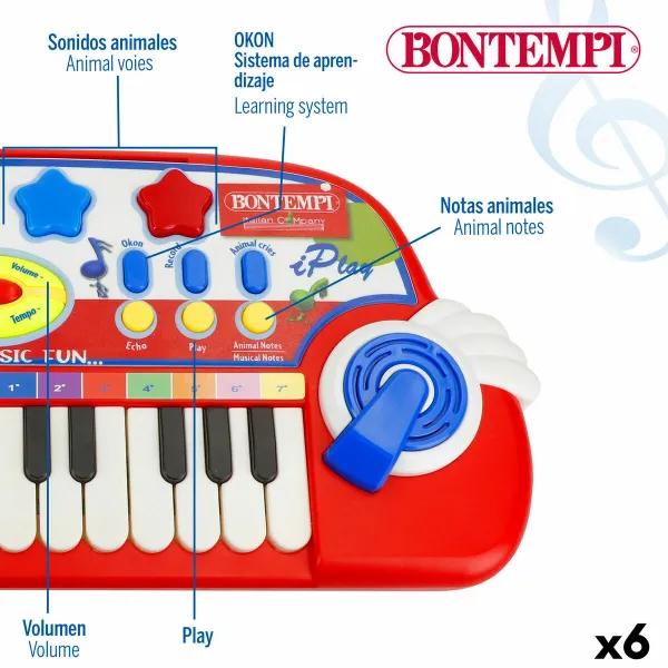 Elektroninen piano Bontempi 38 x 18 x 17 cm (6 osaa)