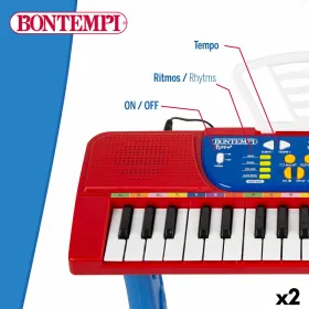 Клавиатура на 37 клавиш Bontempi 43 x 56 x 23 cm (2 штук)