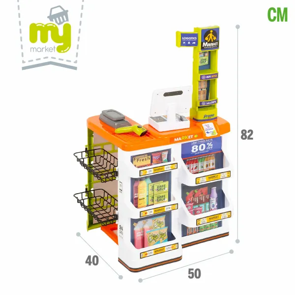 Супермаркет игрушек 50 x 82 x 42 cm 50 Предметы 2 штук