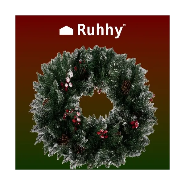 Заснеженный рождественский венок Ruhhy 22302