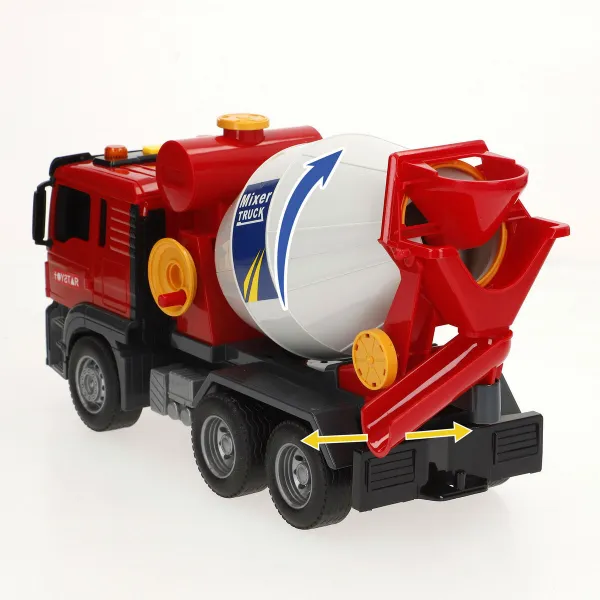 Betono maišytuvas sunkvežimis Speed & Go Šviesus Garsas 26 x 14 x 9 cm (6 vnt.)