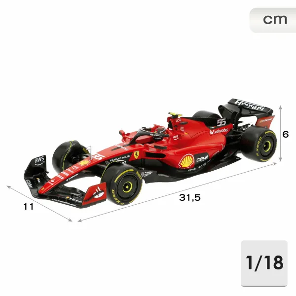 Автомобиль Bburago Ferrari F1 Racing SF23 #55 C 1:18
