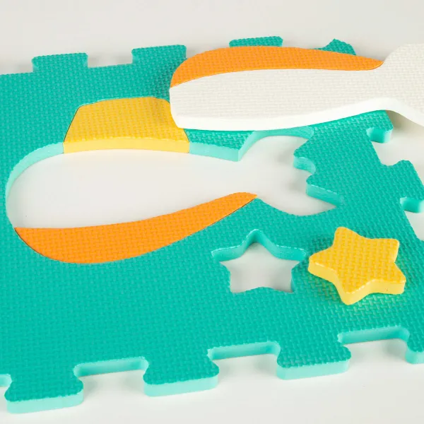 Kilimas Puzlė Colorbaby Spalvotas Plastmasinis EVA 90 x 90 cm Transporto priemonių 9 Dalys (4 vnt.)