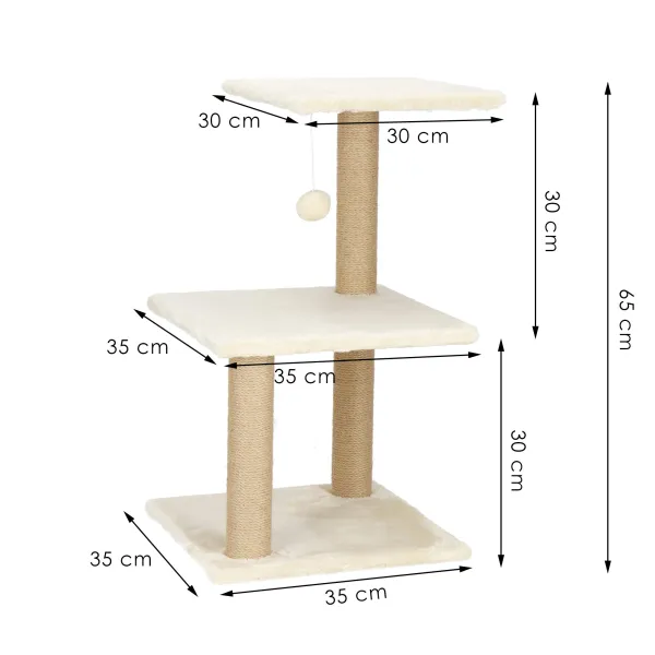 Kaķu skrāpēšanas stabs Springos PA1033 65 cm