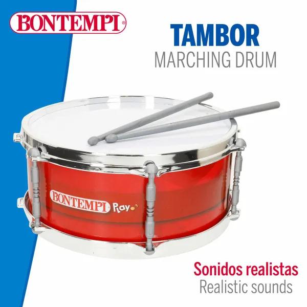 Drum Bontempi Plastic 31 x 15 x 31 cm Red (4 Units)
