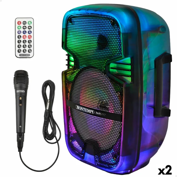 Kaiutin karaokemikrofonilla Bontempi Muovinen 25 x 39 x 21 cm (2 osaa)