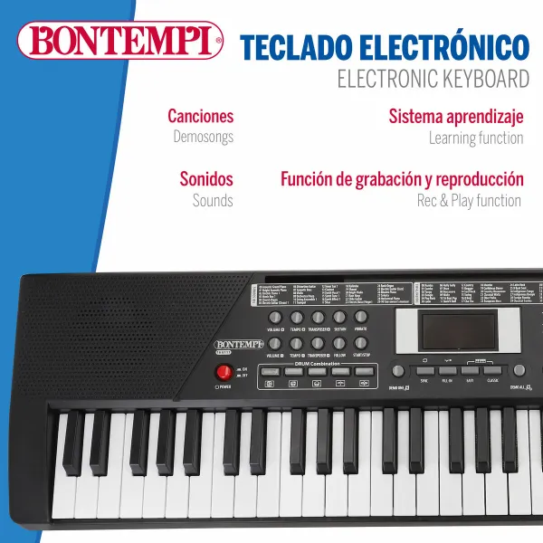 Elektroninen piano Bontempi 75 x 20 x 22 cm (2 osaa)