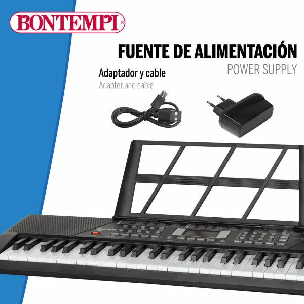 Elektroninen piano Bontempi 75 x 20 x 22 cm (2 osaa)