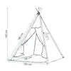 Tipi tent Springos TIP11 black